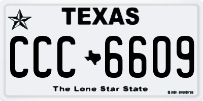 TX license plate CCC6609