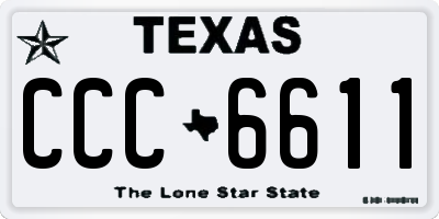 TX license plate CCC6611