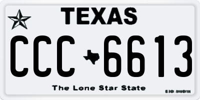TX license plate CCC6613