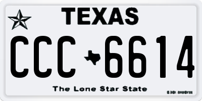 TX license plate CCC6614
