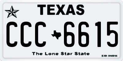 TX license plate CCC6615