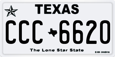 TX license plate CCC6620