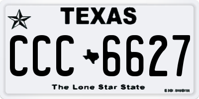 TX license plate CCC6627