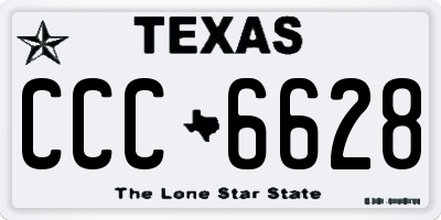 TX license plate CCC6628