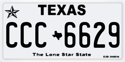TX license plate CCC6629