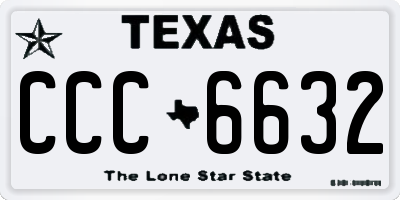 TX license plate CCC6632