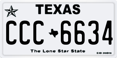 TX license plate CCC6634