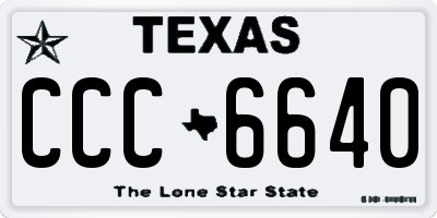TX license plate CCC6640