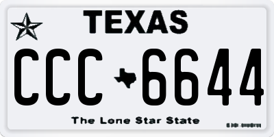TX license plate CCC6644