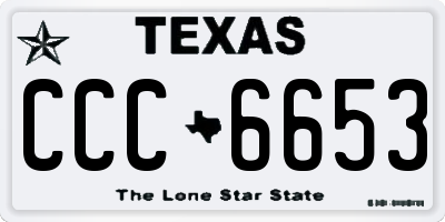 TX license plate CCC6653