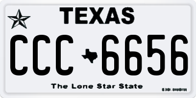 TX license plate CCC6656