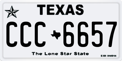 TX license plate CCC6657