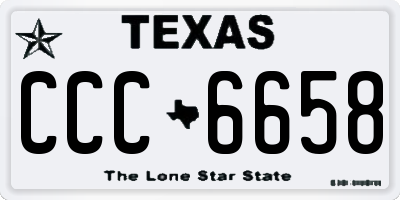 TX license plate CCC6658
