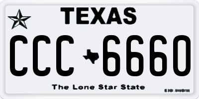 TX license plate CCC6660