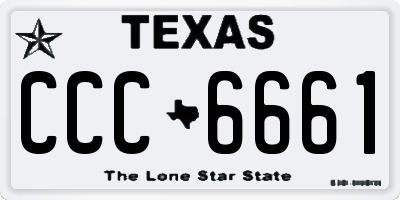TX license plate CCC6661