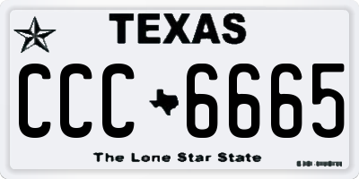 TX license plate CCC6665