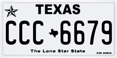 TX license plate CCC6679