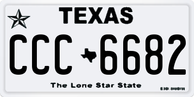 TX license plate CCC6682