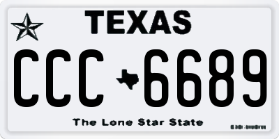 TX license plate CCC6689