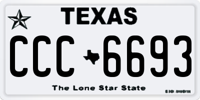 TX license plate CCC6693