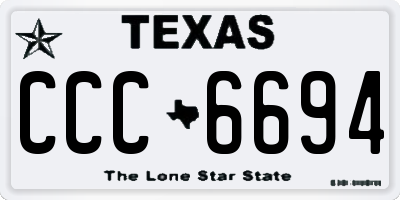 TX license plate CCC6694