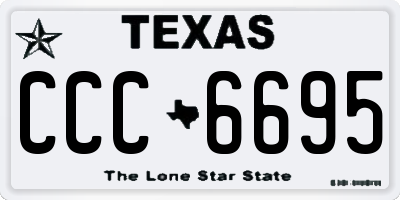 TX license plate CCC6695