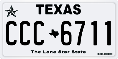 TX license plate CCC6711