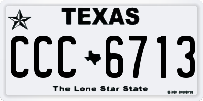 TX license plate CCC6713