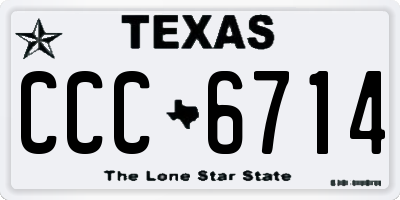 TX license plate CCC6714