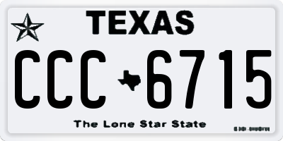 TX license plate CCC6715