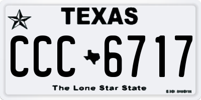 TX license plate CCC6717