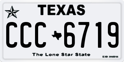 TX license plate CCC6719