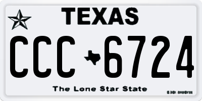 TX license plate CCC6724