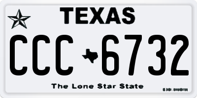 TX license plate CCC6732