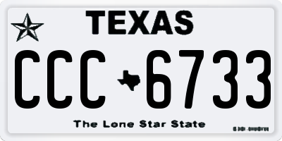 TX license plate CCC6733