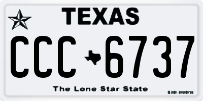 TX license plate CCC6737