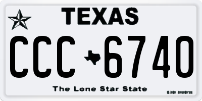 TX license plate CCC6740