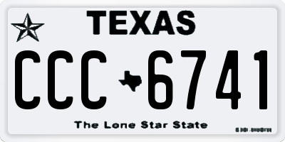 TX license plate CCC6741