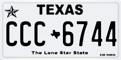 TX license plate CCC6744