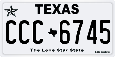 TX license plate CCC6745
