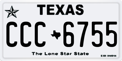 TX license plate CCC6755