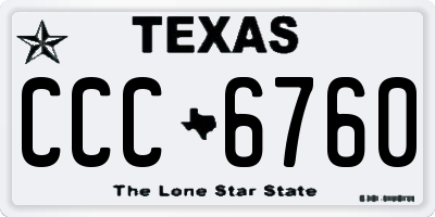 TX license plate CCC6760