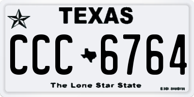 TX license plate CCC6764