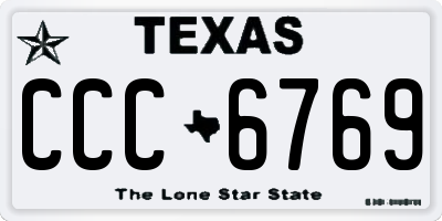 TX license plate CCC6769
