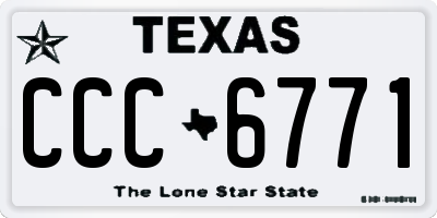 TX license plate CCC6771