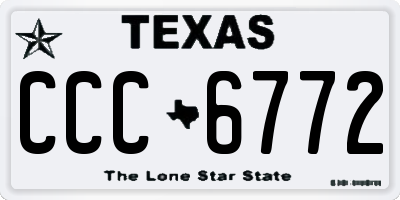 TX license plate CCC6772