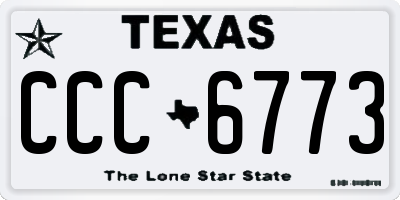 TX license plate CCC6773