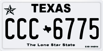 TX license plate CCC6775