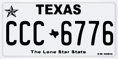 TX license plate CCC6776