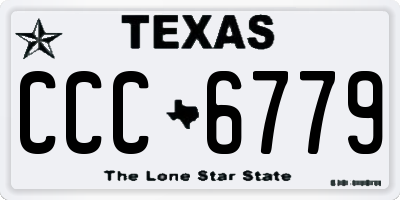 TX license plate CCC6779